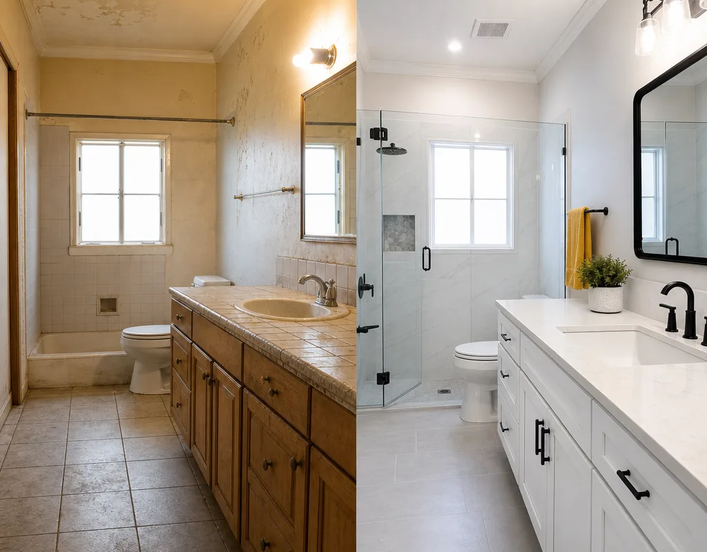 Finished kitchen with shaker-style cabinets, quartz counters, an undermount sink, and a subway tile backsplash with clean outlet placement